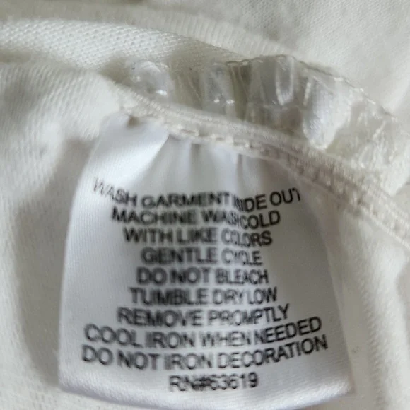 Lavaral Reves, Woman's,One Size, White  Floal& Butterfly Design, Lace inser Back - Picture 10 of 10